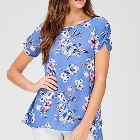 orange creek Tops - Orange Creek M floral tie-back blouse DYT T2